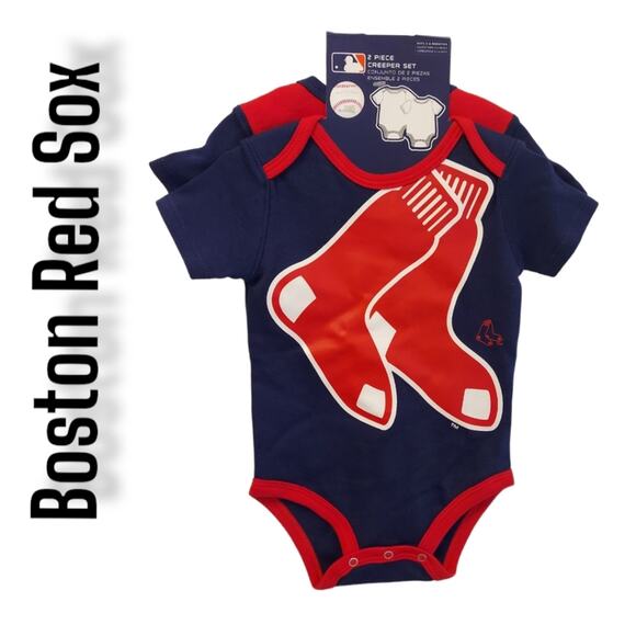 Boston Red Sox 2 Piece Onesies Set Size 3-6 Months Major League Baseball MLB NEW - Picture 2 of 10